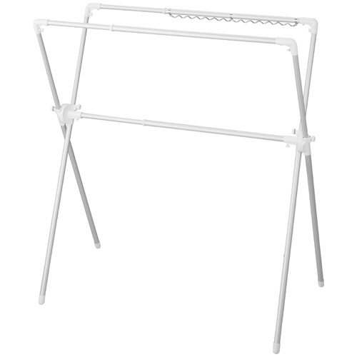 ﾎﾟｰﾘｯｼｭ ｱﾙﾐ伸縮式布団干しX型ｺﾝﾊﾟｸﾄ ﾎﾜｲﾄ 1台画像