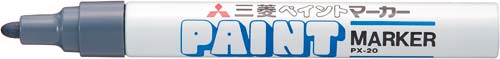 油性マーカー　ペイントマーカー　中字　灰10本