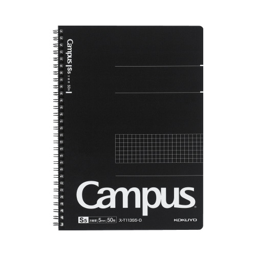 キャンパスツインリング　セミＢ５　方眼罫カットオフ画像