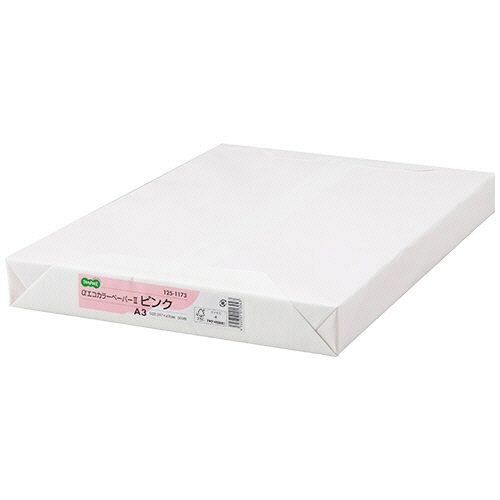 αｴｺｶﾗｰﾍﾟｰﾊﾟｰII A3 ﾋﾟﾝｸ 1冊(500枚)画像