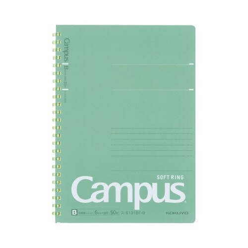 キャンパスソフトリング（ドット罫）Ａ５　緑画像