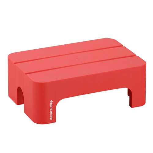 ステップ 台 踏み台 squ＋ デコラステップ ショート S 幅39cm 高さ14cm レッド画像