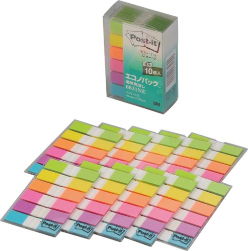 ポストイット　ジョーブ　１０ｍｍ幅　６色×１０画像