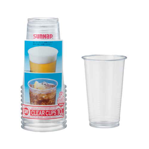 クリアーカップ 420ml 10個入 使い捨てカップ クリアカップ カップ コップ画像