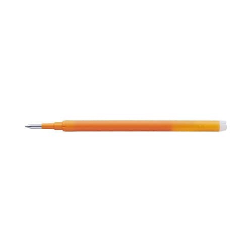 フリクション単色用替芯 0.7mm オレンジ10本 オレンジ色の替芯がパッケージに整然と並んでいる様子