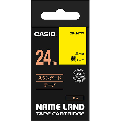 NAME　LAND　スタンダードテープ　24mmx8m　黄/黒文字　1個