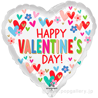 ポップバルーン（AG17インチ ハートアンドデイジー）画像