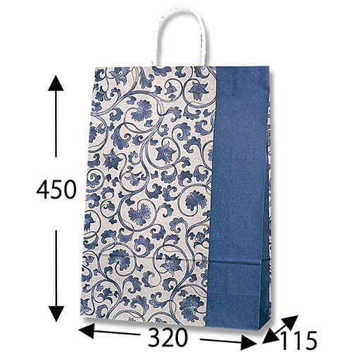 仏事などに！出し入れスムーズな手提げ紙袋（青）