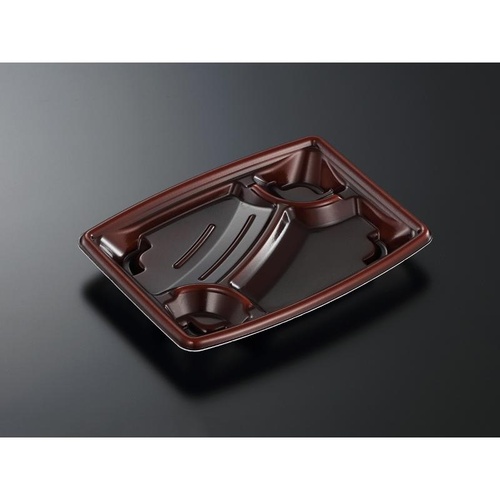 中央化学 弁当容器 TP つづみ 24-18C 赤茶 本体画像