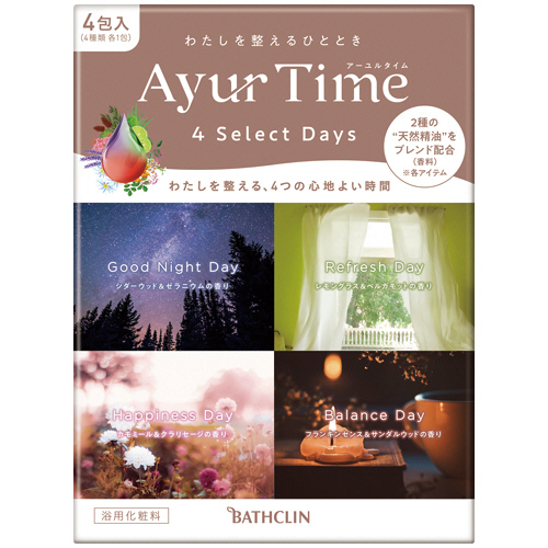 ｱｰﾕﾙﾀｲﾑ ﾌｫｰｾﾚｸﾄﾃﾞｲｽﾞ 40g/包 1箱(4包:4種類各1包)画像