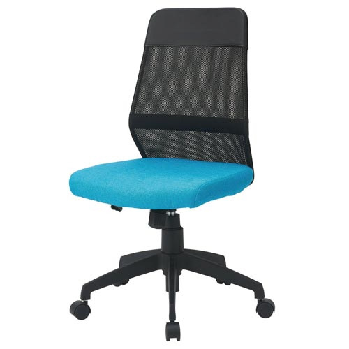 ミドルバックメッシュチェア　ブルー画像