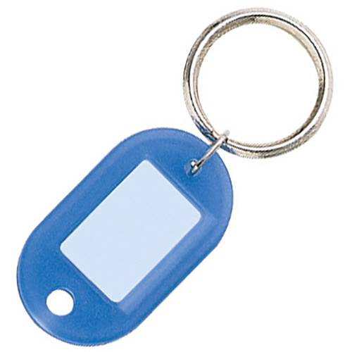 ｷｰﾎﾙﾀﾞｰ型名札 両面表示用･小 青 1ｾｯﾄ(50個)画像