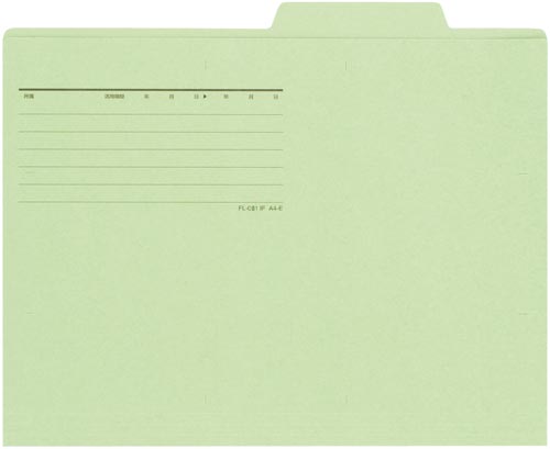 個別フォルダーエコノミー　グリーン　１０枚画像