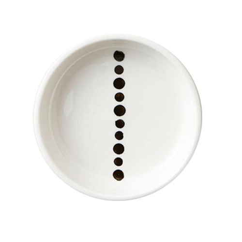 プレート S 12cm ドット 白 磁器 食器 ラインドット画像