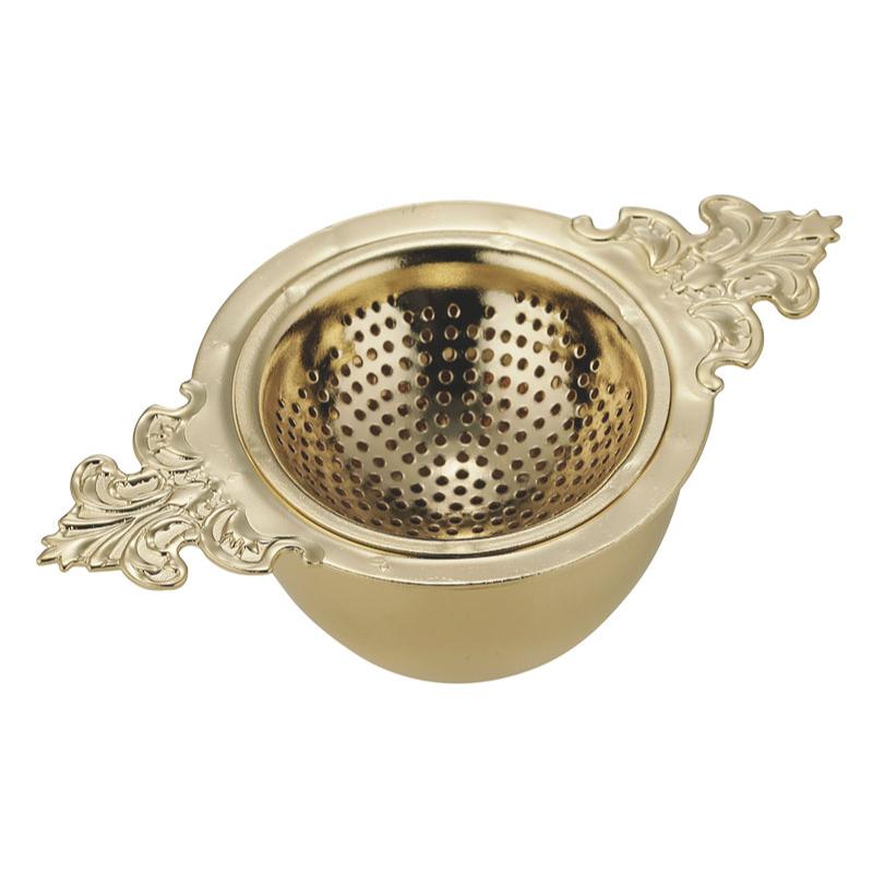 喫茶用品 18-8ST ゴールド ティーストレーナー クィーン画像
