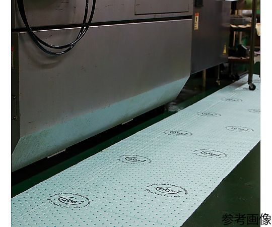 液体用カラーロール 淡緑色 淡緑色のロールが水平に並べられた状態