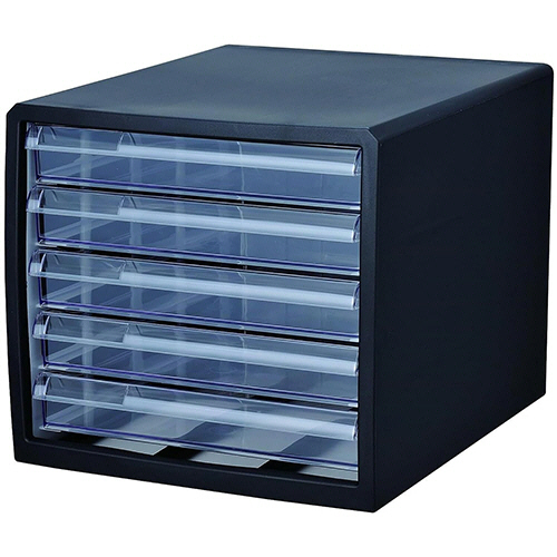 ﾚﾀｰｹｰｽ A4ﾀﾃ 浅5段 ﾌﾞﾗｯｸ 1台画像