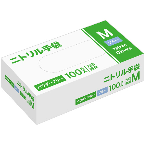 ﾆﾄﾘﾙ手袋 ﾊﾟｳﾀﾞｰﾌﾘｰ M ﾌﾞﾙｰ 1箱(100枚)画像