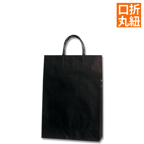 手提げ紙袋（黒・口折丸紐・幅320×マチ115×高さ450mm）画像