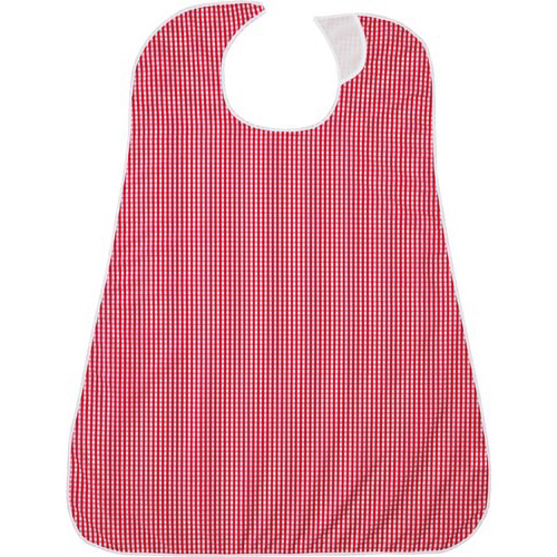 ＬＯｒ食事用エプロン　ギンガムチェックレッド