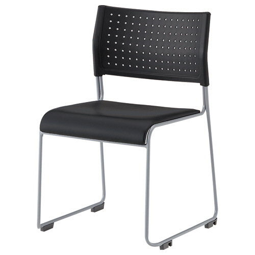 ｽﾀｯｷﾝｸﾞﾁｪｱ ﾊﾟｯﾄﾞ座ﾀｲﾌﾟ ﾌﾞﾗｯｸ 1脚画像