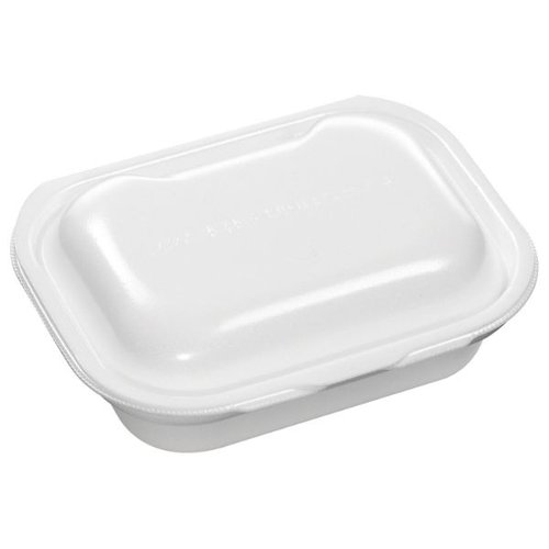 軽食容器 DLVボーノ19-15 白 エフピコ 容器の側面が見える状態で、整然と並べられたホワイトのデザイン