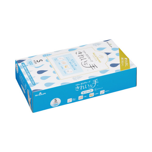 きれいな手つかいきりグローブビニール１００枚入Ｓ画像