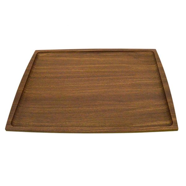 お盆 長角盆390×300 濃木目 ノンスリップ マイン画像