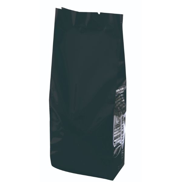 コーヒー豆 袋 COT-907 インナーバルブ付200g用ガゼット袋 マット黒 ヤマニパッケージ画像