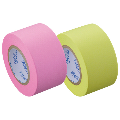 ﾒﾓｯｸ ﾛｰﾙﾃｰﾌﾟ(強粘着) 蛍光紙 つめかえ用 25mm幅 ﾛｰｽﾞ&ﾚﾓﾝ 1ﾊﾟｯｸ(2巻)画像