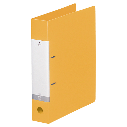 ﾘｸｴｽﾄ D型ﾘﾝｸﾞﾌｧｲﾙ A4ﾀﾃ 2穴 450枚収容 45mmとじ 背幅56mm 黄 1冊画像