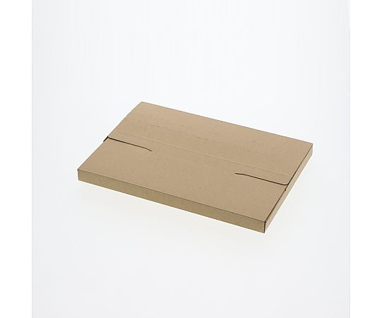 ダンボール　ラクポスBOX　265-20　10枚 整然と並んだダンボールの箱、透明なテープでしっかりと封印されている様子