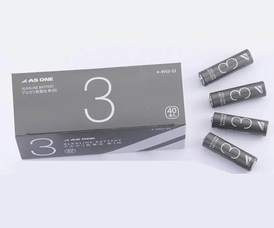 アズワンのアルカリ乾電池 単3（40本）画像