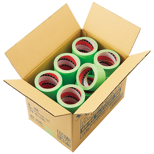 養生用P-ｶｯﾄﾃｰﾌﾟαNo.4100NP無包装 50mm×25m 約0.13mm 若葉 1ｹｰｽ(30巻)画像