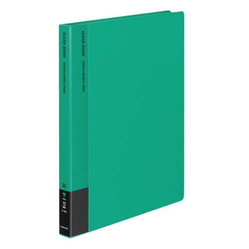 ｸﾘﾔｰﾌﾞｯｸ(替紙式) A4ﾀﾃ 30穴 12ﾎﾟｹｯﾄ付属 背幅27mm 緑 1ｾｯﾄ(10冊)画像