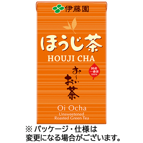 おーいお茶 ほうじ茶 125mL 紙ﾊﾟｯｸ 1ｾｯﾄ(72本:18本×4ｹｰｽ)画像