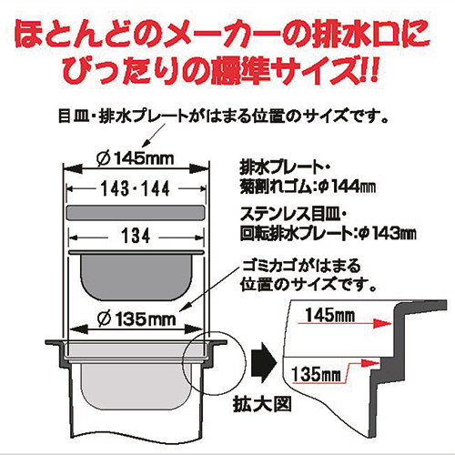 菊割れゴム　145mmタイプ　ブラック　1個 黒いゴム製品の側面が見える状態