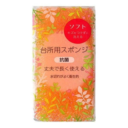 キッチンスポンジ　台所用スポンジソフト　オレンジ画像