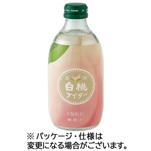 豊潤白桃ｻｲﾀﾞｰ 300mL 瓶 1ｹｰｽ(24本)画像