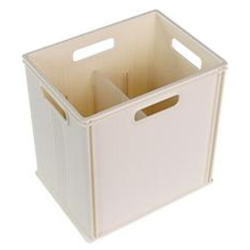 収納 収納ボックス キューBOX スリム深型 収納ケース アイボリー画像