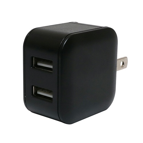 ﾐﾖｼ USB-ACｱﾀﾞﾌﾟﾀ 2.4A 自動出力制御機能付 ﾌﾞﾗｯｸ 1個画像