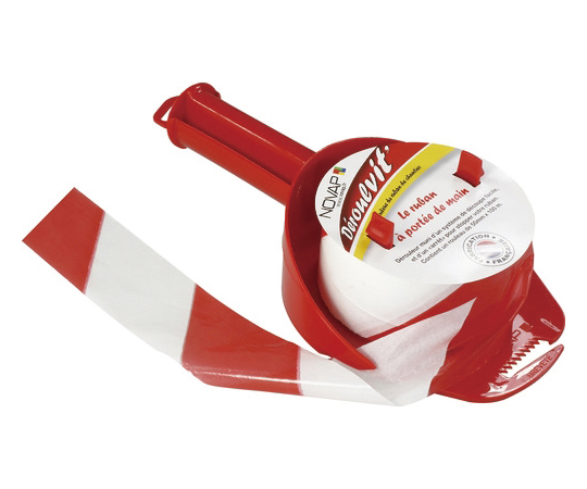 ホルダー付き表示テープ　SPEED　TAPE®　レッド/ホワイト　50mm×100m画像