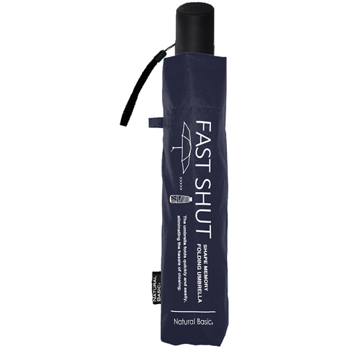 ﾌｧｽﾄｼｬｯﾄ 形状記憶折りたたみ傘 ﾈｲﾋﾞｰ 1本画像