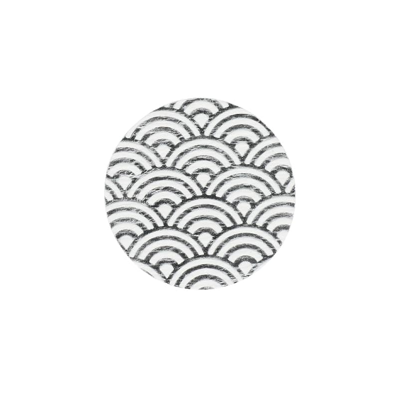 ギフトシール　青海波文様　銀　３２片画像