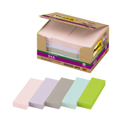 強粘着ふせん５００１ＳＳ－ＡＰ２多色アソート画像