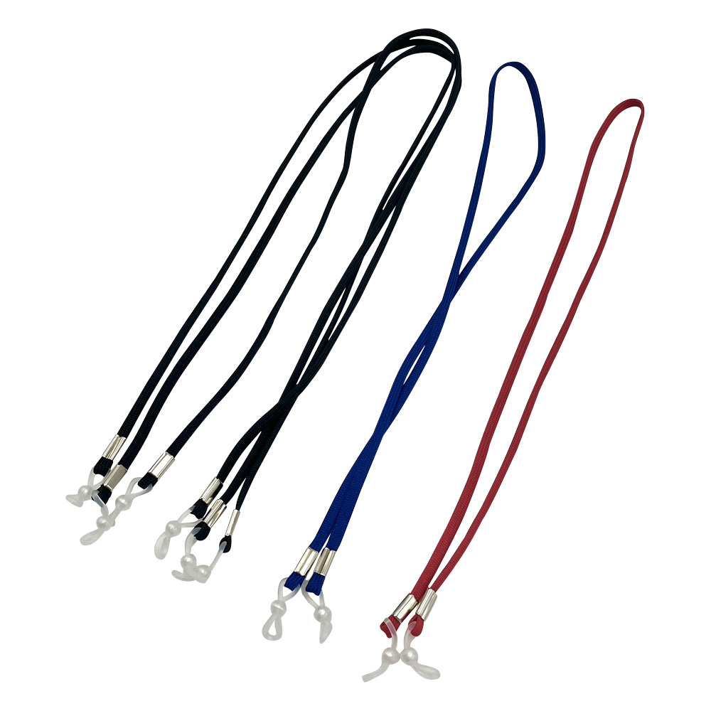 メガネストラップ（保護メガネ用）　黒赤青セット