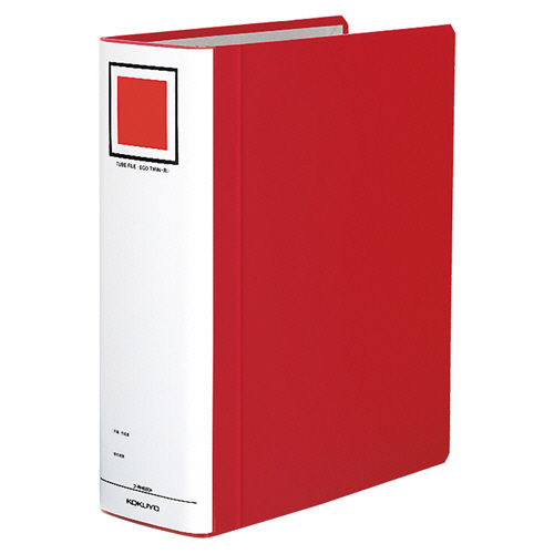 ﾁｭｰﾌﾞﾌｧｲﾙ(ｴｺﾂｲﾝR)用替表紙 A4ﾀﾃ 80mmとじ 赤 1ｾｯﾄ(10冊)画像