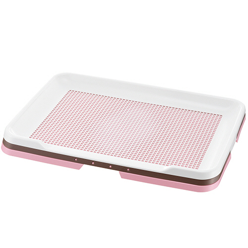 お掃除簡単ｽﾃｯﾌﾟﾄﾚｰ ﾜｲﾄﾞ ﾗｲﾄﾋﾟﾝｸ 1個画像