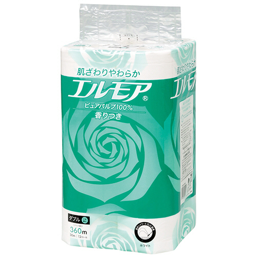 ｴﾙﾓｱﾄｲﾚｯﾄﾛｰﾙ 花の香り ﾀﾞﾌﾞﾙ 30m 1ｾｯﾄ(96ﾛｰﾙ:12ﾛｰﾙ×8ﾊﾟｯｸ)画像