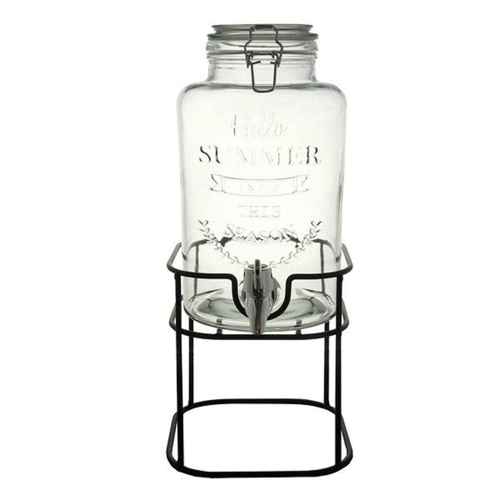 ドリンクサーバー3L スタンド付 ガラス 蛇口付き画像